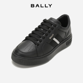 巴利（BALLY）情人节礼物送男友男士运动鞋黑色黑白色条纹  6236585 8/42