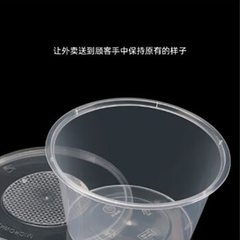 梵施家品餐盒 汤碗饭碗炖汤碗打包盒塑料碗碗餐盒750ml圆