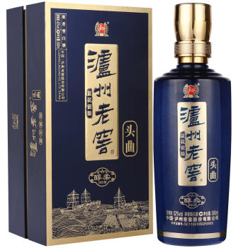 泸州老窖 蓝花瓷 头曲 醇柔 浓香型白酒 52度500ml 6瓶整箱