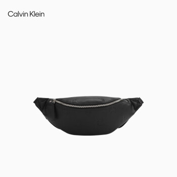 Calvin Klein Jeans24早秋新款男士通勤ck字母压纹圆弧拉链便携胸包腰包HH4106