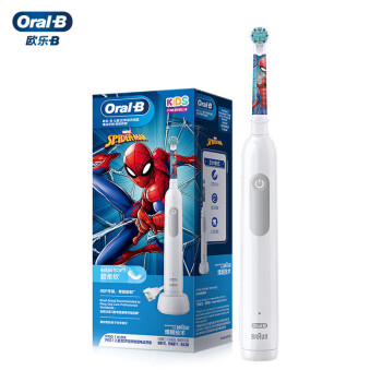 欧乐B（Oral-B） 儿童电动牙刷 8-12岁换牙期 小圆头牙刷 学生牙刷 Pro 1 Kids蜘蛛侠联名款