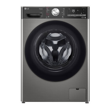 LG12公斤大容量带烘干滚筒洗衣机 8公斤烘干健康洗涤系统智能柔烘远程控制 FD12PW4A 太空银