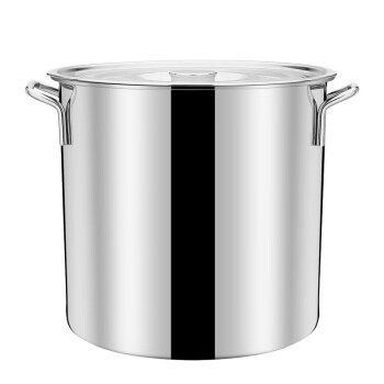 丰稚 水桶 大容量带盖汤锅 加厚密封不锈钢汤桶 直径50-高度50
