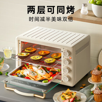 小熊 电烤箱多功能家用迷你小型独立控温20L烘烤蛋糕烤炉烤箱DKX-C20M3