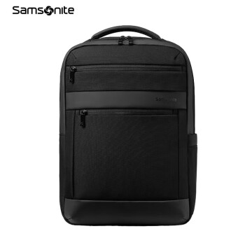 新秀丽（Samsonite）商务时尚笔记本电脑包通勤大容量双肩包 NU4*09015 黑色