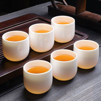 浅钰羊脂玉品茗杯陶瓷家用茶具套装白瓷主人杯茶杯白瓷茶杯待客