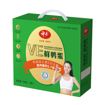 神丹 VE鲜鸭蛋65g*12枚  780g