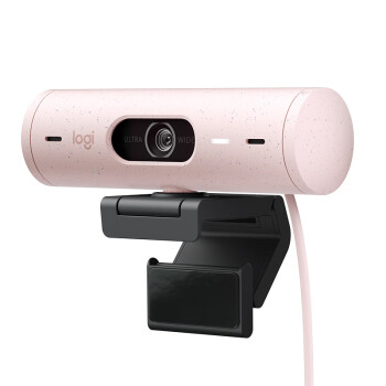 logitech 罗技 Brio 500 全高清网络摄像头 1080P 电脑笔记本视频摄像头 会议网课家用摄像头茱萸粉
