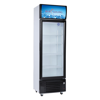 穗凌冰柜展示柜饮料柜 商用立式冷藏柜 超市便利店冰箱啤酒省电单门冷柜LG-288LX