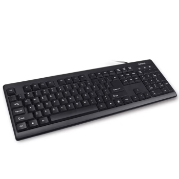 联想（Lenovo） 原装有线键盘 台式一体机电脑轻薄商务办公家用游戏USB键盘 【K4800S】有线键盘/黑