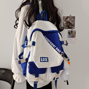 VICTORIATOURIST初中生书包高中小学生大容量双肩包女15.6英寸电脑包背包S8067蓝