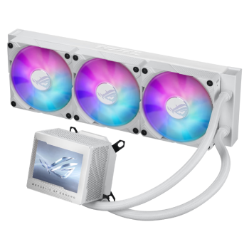 华硕（ASUS）ROG 龙神III代 360ARGB白色一体式水冷散热器 Asetek8代方案/磁吸式风扇/3.5英寸LCD屏/神光同步