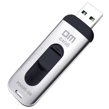 DM大迈 64GB USB3.0 U盘 个性定制 PD090玲珑高速 锌合金外壳推拉设计便携电脑优盘