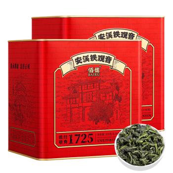 佰儒（BAIRU）乌龙茶 安溪铁观音清香型特级700g礼盒装茶叶送礼长辈