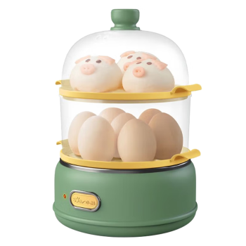 小熊 Bear 蒸蛋器煮蛋器家用双层多功能小型鸡蛋羹机 不带不锈钢蒸碗 ZDQ-B14E8