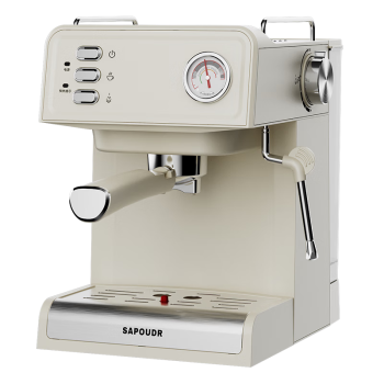 赛普达EC35半自动意式家用20Bar压油脂小型蒸汽打奶泡一体浓缩带压力表咖啡机\t