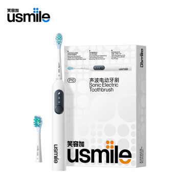 usmile 电动牙刷 成人情侣版 软毛声波自动牙刷 刷头*2 P10 昆仑白