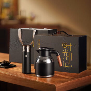 焖大师（MENDASHI）时光印记铂金套装SG1850T焖茶杯壶商务套装机械温显焖泡壶随行杯