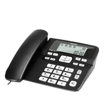 飞利浦（PHILIPS）CORD118 电话机座机家用老式电信固定有线坐机办公商务 商务版黑色