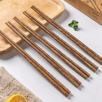 佩尔森家用木制椎木实木筷25cm实心消毒柜专用热销榜高颜值筷子10双装