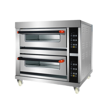 苏勒 商用烤箱大型蛋糕电烤箱披萨二层烘焙箱大容量一层二盘烘烤炉 二层二盘旋钮款