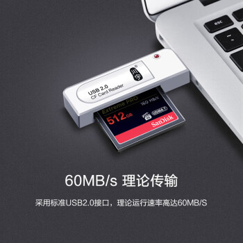 川宇 USB标准CF卡专用读卡器 支持单反相机/工业级别数控CF存储卡C201