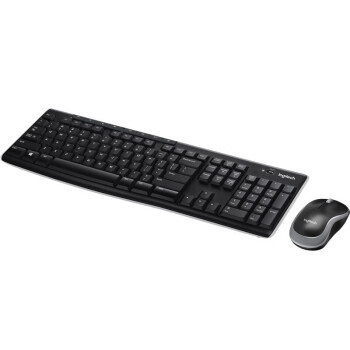 罗技（Logitech）无线键盘鼠标套装 MK270 黑色