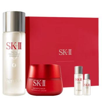 SK-II神仙水75ml+大红瓶面霜50g水乳化妆品全套护肤品套装sk2生日礼物