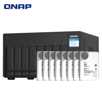 威联通（QNAP）TS-832PX 八盘位桌面式专业级nas双万兆网络存储器私有云（含企业盘16T*8=128T）