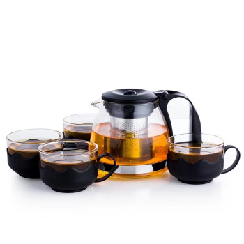 果兹（GUOZI）玻璃茶具套装泡茶杯子泡茶器一壶四杯
