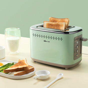 小熊 多士炉烤面包片机全自动家用小型 吐司机不锈钢2片早餐神器DSL-C02A1