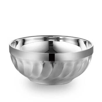 联钢不锈钢碗家用双层隔热碗沙拉碗吃家用饭碗食堂汤碗