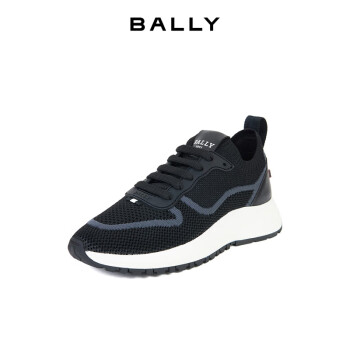 巴利（BALLY）送女友女士混纺涤纶网眼休闲运动鞋黑色6300540 39