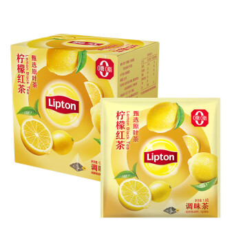立顿（Lipton）热泡水果茶 柠檬红茶调味茶 花草花果茶 独立三角茶包7包12.6g