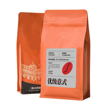 誉药堂 咖啡馆商用可磨粉优级意式咖啡豆454g/包 2包起售
