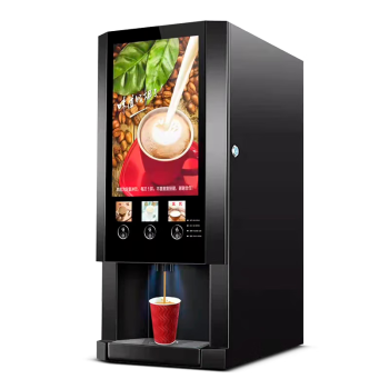 乐创（lecon）速溶咖啡机商用全自动多功能自助饮料机器奶茶果汁咖啡豆浆一体机 3种热饮 E-30S