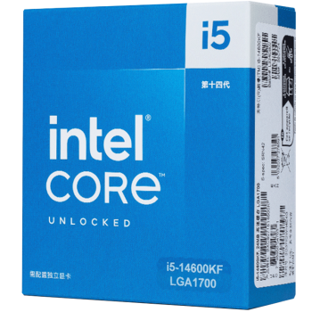 英特尔(Intel) i5-14600KF 酷睿14代 处理器 14核20线程 睿频至高可达5.3Ghz 24M三级缓存 台式机盒装CPU