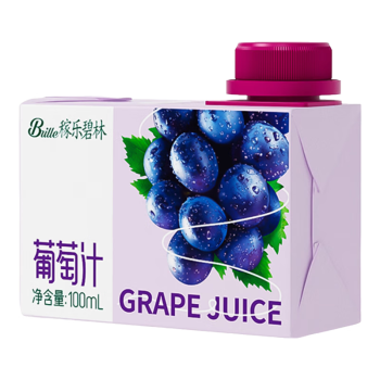 稼乐碧林稼乐碧林果汁 葡萄汁100mL*24盒低脂浓缩果汁饮料整箱装