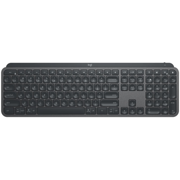 罗技（Logitech）大师系列 MX Keys 无线蓝牙键盘 高性能超薄 全尺寸 智能办公键盘 商用版 深灰色