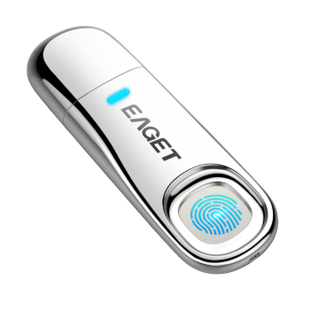 忆捷（EAGET）128GB USB3.0 FU60 指纹加密U盘 防泄密 隐私安全保护 商务办公高速优盘全盘加密