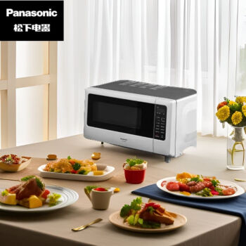 松下（Panasonic）微波炉 20L多功能平板式微蒸烤一体机  智能自动菜单快速解冻加热饭菜不锈钢内