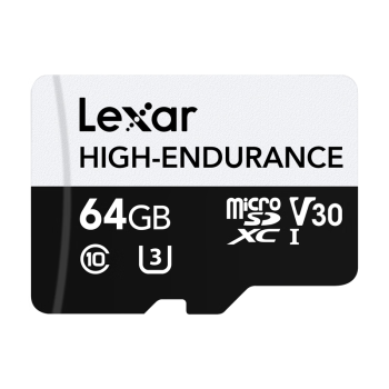 雷克沙（Lexar）64GB TF（MicroSD）存储卡 C10 U3 V30 读速100MB/s 行车记录仪内存卡 安防监控专用高度耐用