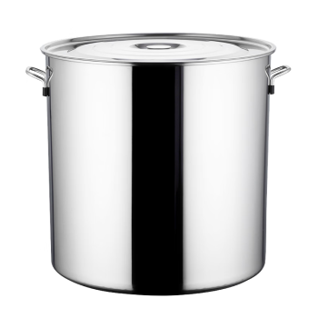 全适 不锈钢带盖汤桶 加厚大容量储水桶圆桶家用卤水桶大汤桶20*20