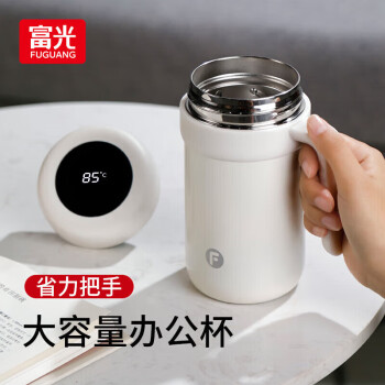 富光保温杯316不锈钢智能显温高档大容量简约办公泡茶杯咖啡水杯子