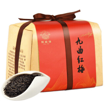 狮峰牌 九曲红梅茶 杭州特产 工夫红茶 龙井红茶 一级茶叶 纸包装200g