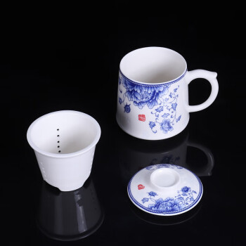 德世朗陶瓷杯八方礼国色天香泡茶器套装杯 BFLYC2019-2