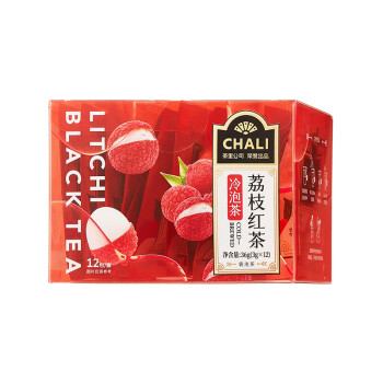 CHALI茶里公司 荔枝红茶冷泡茶36g 茶叶茶包袋泡茶水果茶12包/盒
