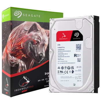 希捷（SEAGATE）NAS硬盘8TB 企业级 256MB 7200转 CMR垂直 SATA 希捷酷狼PRO 机械硬盘 550年负载 数据恢复服务