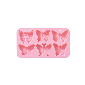 畅宝森烘焙6连蝴蝶造型硅胶模具2个/组 粉色 2组起售BC02