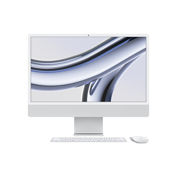 Apple/苹果2023款 iMac 24英寸银色 4.5K屏 M3(8+8核) 8G 256G  一体式电脑MQR93CH/A